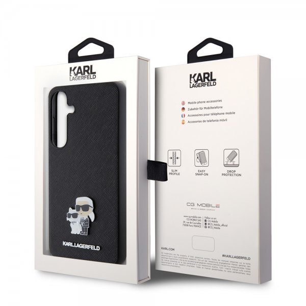 Karl Lagerfeld Samsung Galaxy S24 Plus Cover Saffiano Karl & Choupette Sort