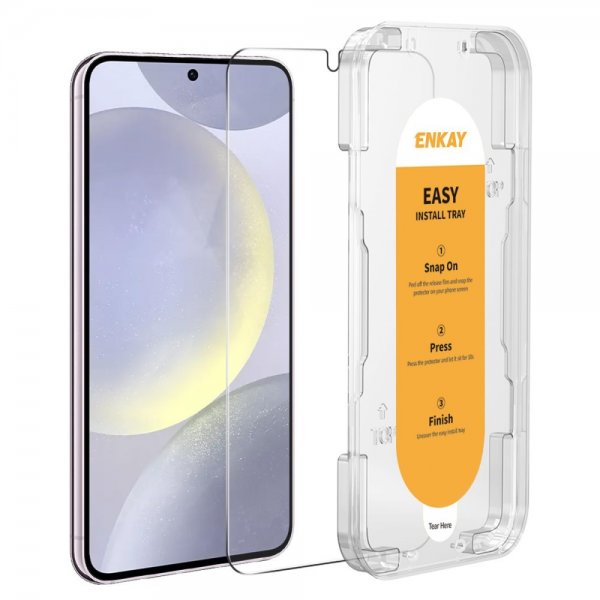 Enkay Samsung Galaxy S24 Plus Skærmbeskytter med Monteringsramme Easy Install