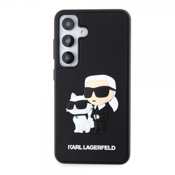 Karl Lagerfeld Samsung Galaxy S24 Cover 3D Rubber Karl & Choupette Sort