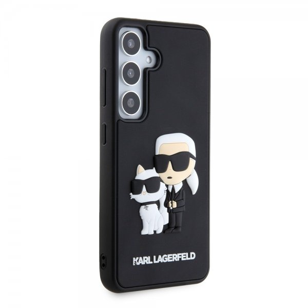 Karl Lagerfeld Samsung Galaxy S24 Cover 3D Rubber Karl & Choupette Sort