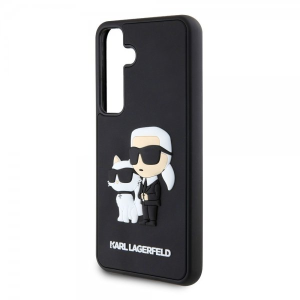 Karl Lagerfeld Samsung Galaxy S24 Cover 3D Rubber Karl & Choupette Sort
