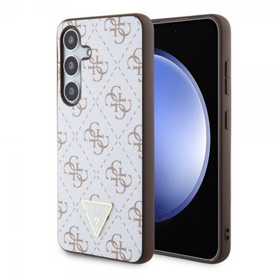 Guess Samsung Galaxy S24 Cover 4G Print Grained Hvid