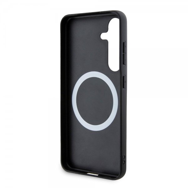 BMW Samsung Galaxy S24 Cover Carbon Tricolor Stripe MagSafe Sort