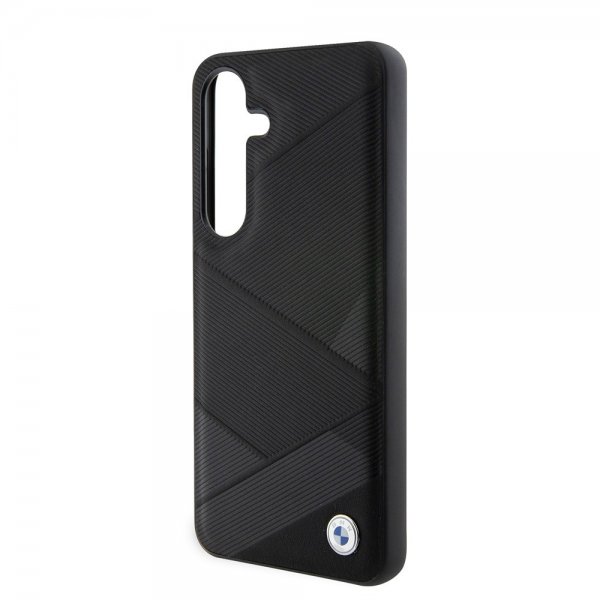 BMW Samsung Galaxy S24 Cover Ægte Læder Tekstureret Sort