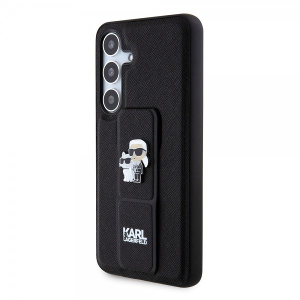 Karl Lagerfeld Samsung Galaxy S24 Cover Grip & Stand Saffiano Sort