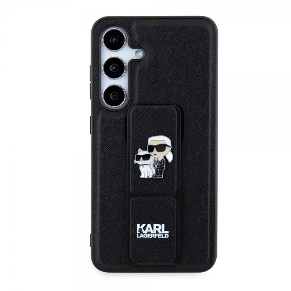 Karl Lagerfeld Samsung Galaxy S24 Cover Grip & Stand Saffiano Sort