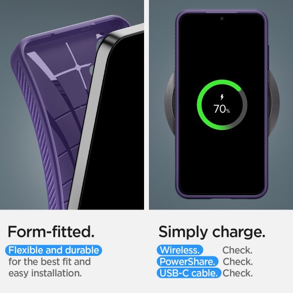 Spigen Samsung Galaxy S24 Cover Liquid Air Deep Purple