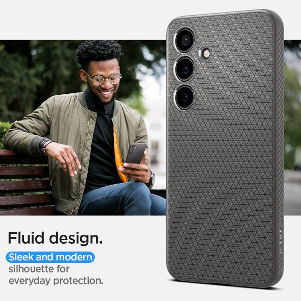Spigen Samsung Galaxy S24 Cover Liquid Air Marble Grey