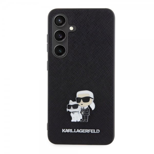 Karl Lagerfeld Samsung Galaxy S24 Cover Saffiano Karl & Choupette Sort