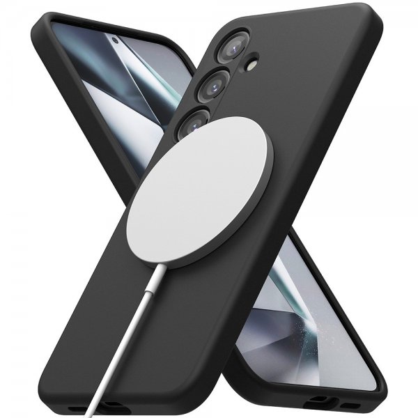 Ringke Samsung Galaxy S24 Cover Silikone Magnetisk Sort