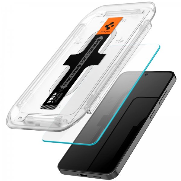 Spigen Samsung Galaxy S24/Galaxy S25 Skærmbeskyttelse GLAS.tR EZ Fit 2-pak