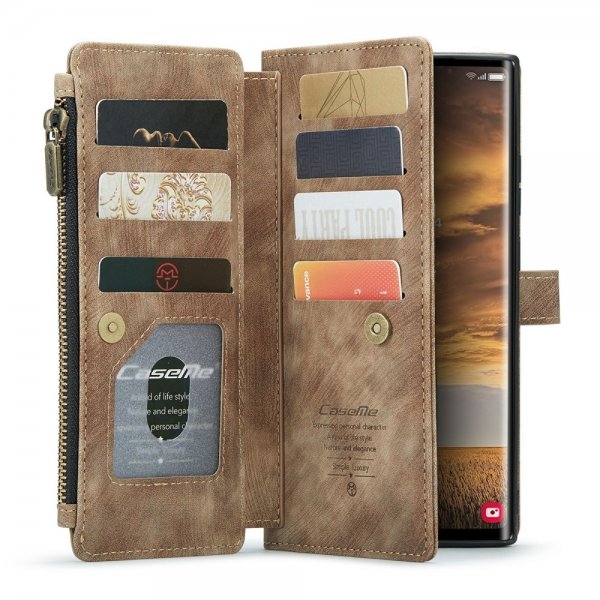 CaseMe Samsung Galaxy S24 Ultra Cover C30-serien Brun