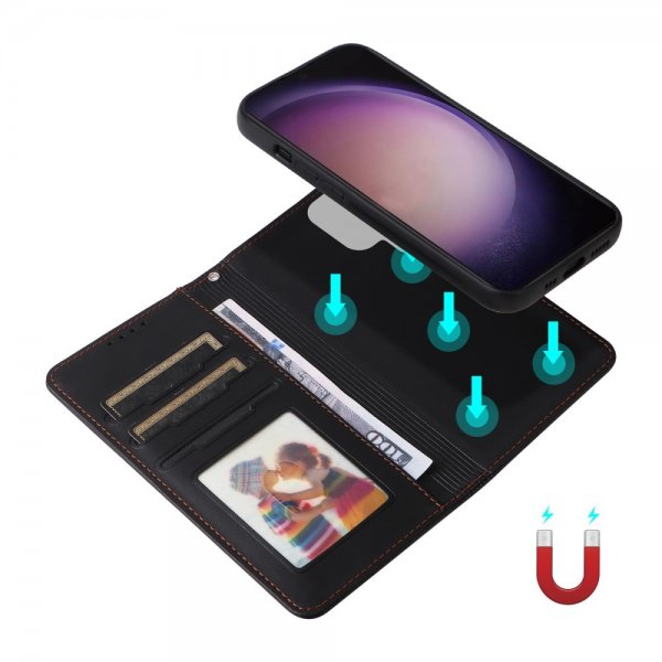 Betopnice Samsung Galaxy S24 Ultra Cover med Aftageligt Etui 005 Sort