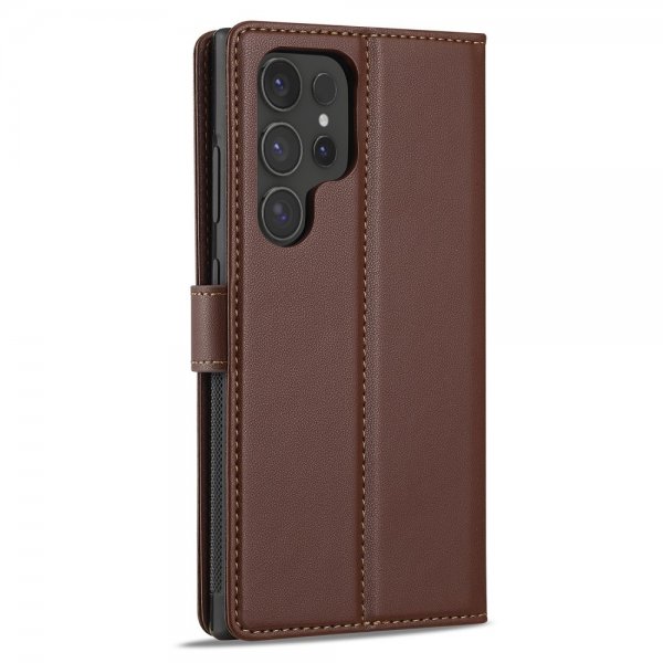 Lc.Imeeke Samsung Galaxy S24 Ultra Cover med aftageligt etui L2 Series MagSafe Brun