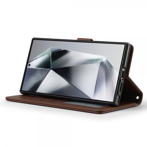 Lc.Imeeke Samsung Galaxy S24 Ultra Cover med aftageligt etui L2 Series MagSafe Brun