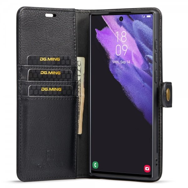 Dg.Ming Samsung Galaxy S24 Ultra Cover med Aftageligt Cover Sort