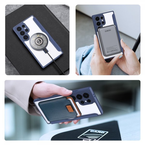 Dux Ducis Samsung Galaxy S24 Ultra Cover Skin X Pro Series Kickstand MagSafe Blå
