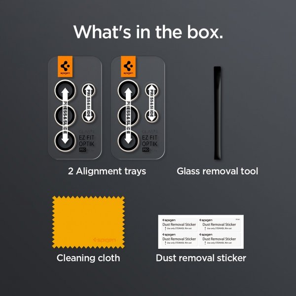 Spigen Samsung Galaxy S24 Ultra Kamerabeskyttelse GLAS.tR EZ Fit Optik Pro 2-pak Grå