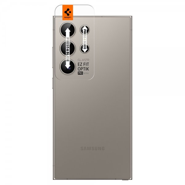 Spigen Samsung Galaxy S24 Ultra Kamerabeskyttelse GLAS.tR EZ Fit Optik Pro 2-pak Grå