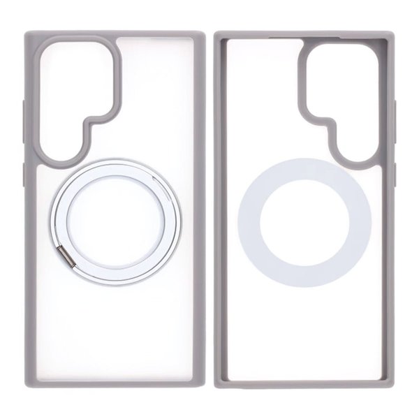 Samsung Galaxy S24 Ultra Cover med roterbart MagSafe-stativ Grå