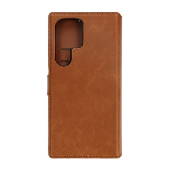 Rvelon Samsung Galaxy S24 Ultra Cover Magnetisk Aftageligt Etui Brun