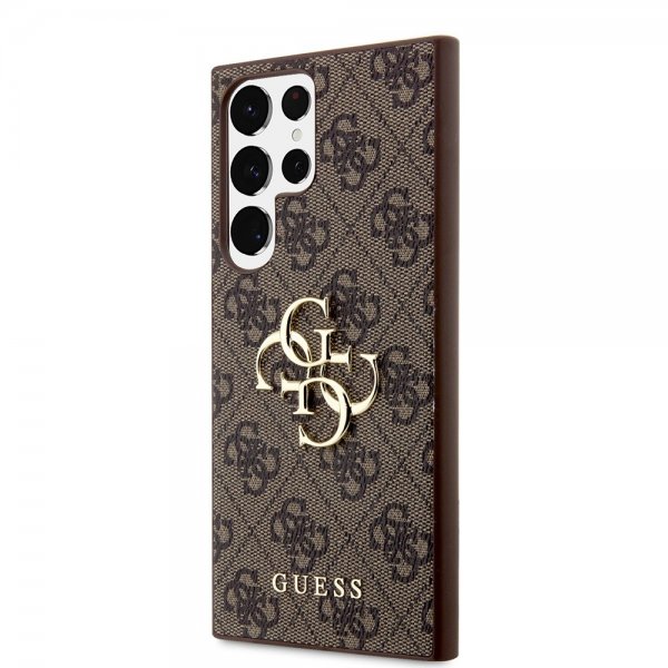 Guess Samsung Galaxy S24 Ultra Cover 4G Metal Logo Brun