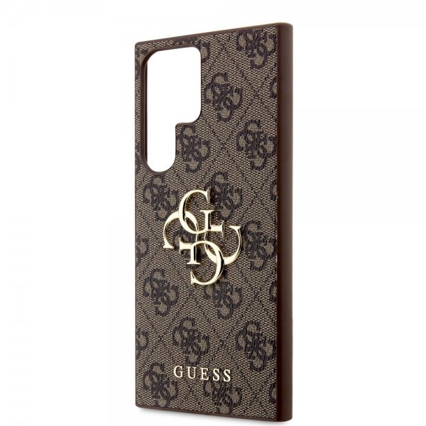 Guess Samsung Galaxy S24 Ultra Cover 4G Metal Logo Brun