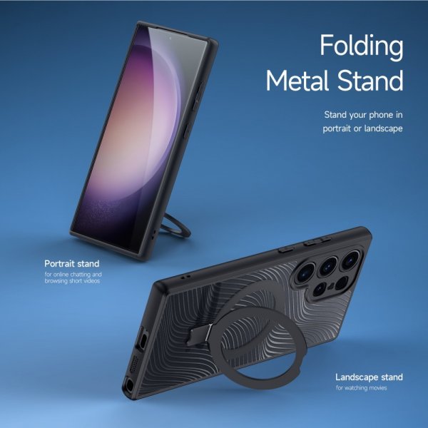 Dux Ducis Samsung Galaxy S24 Ultra Cover Aimo Series MagSafe Kickstand Sort