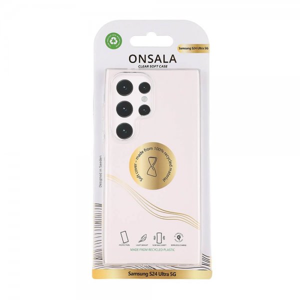 Onsala Samsung Galaxy S24 Ultra Cover Genanvendt TPU Gennemsigtig