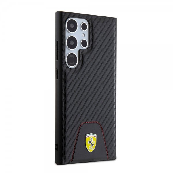 Ferrari Samsung Galaxy S24 Ultra Cover Carbon & Stripe Sort