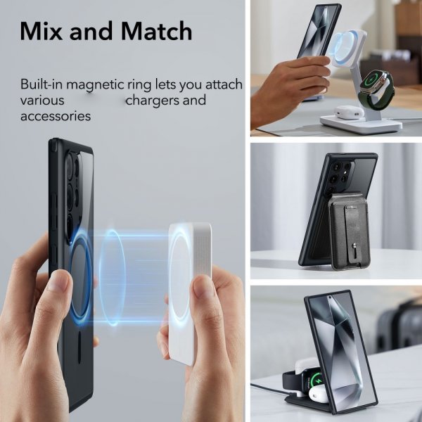 ESR Samsung Galaxy S24 Ultra Cover Classic Hybrid HaloLock Clear Black