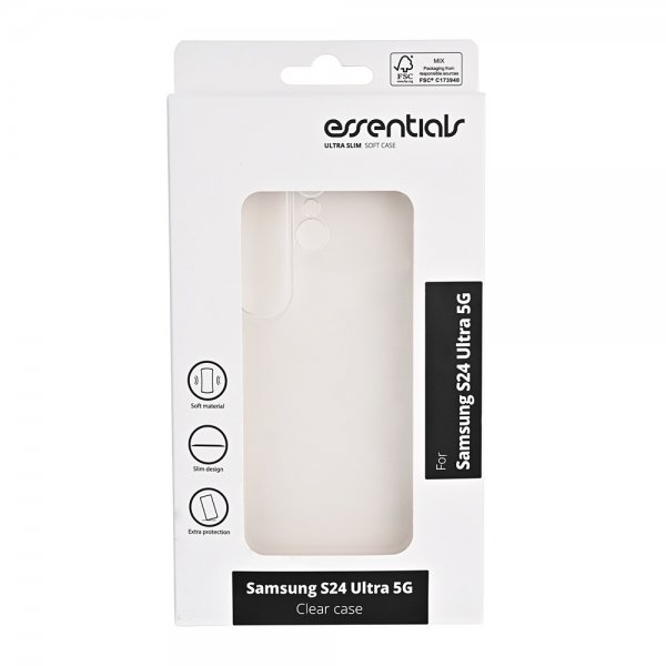 Essentials Samsung Galaxy S24 Ultra Cover Gennemsigtigt