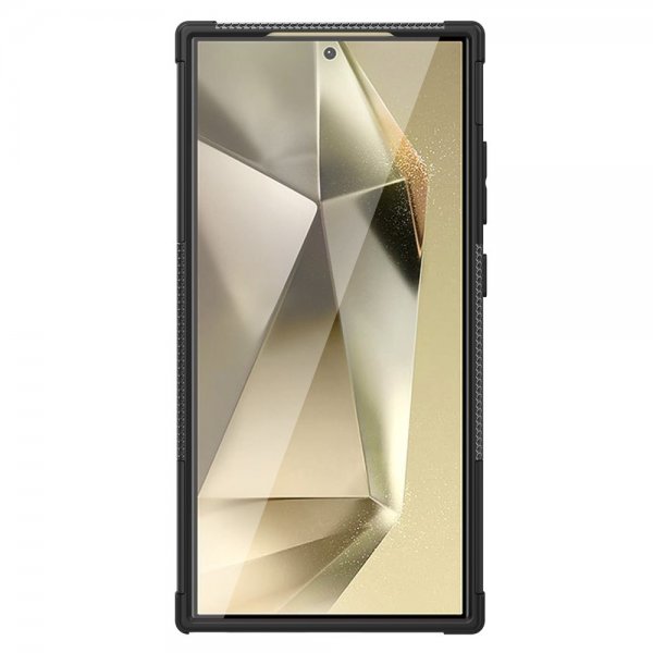 Samsung Galaxy S24 Ultra Cover Dækmønster Stativfunktion Sort