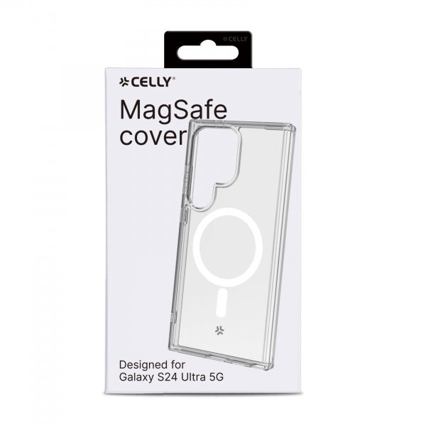Celly Samsung Galaxy S24 Ultra Cover GELSKINMAG MagSafe Transparent