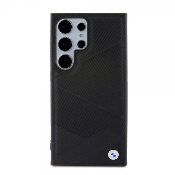 BMW Samsung Galaxy S24 Ultra Cover Ægte Læder Tekstureret Sort