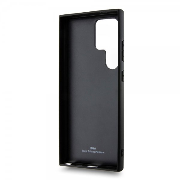 BMW Samsung Galaxy S24 Ultra Cover Ægte Læder Tekstureret Sort