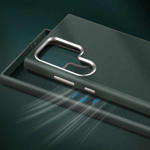 X-Level Samsung Galaxy S24 Ultra Cover Lædertekstur Grøn
