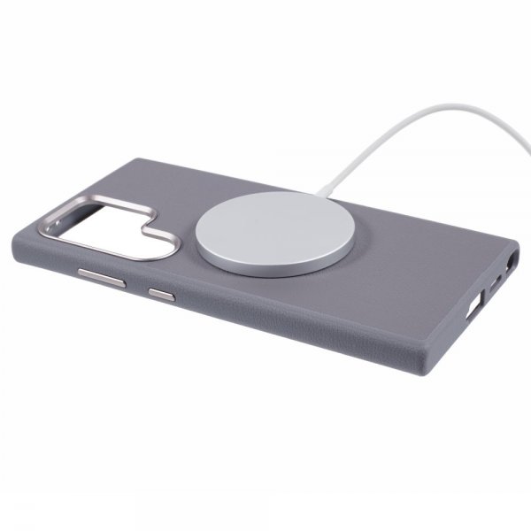 X-Level Samsung Galaxy S24 Ultra Cover Lædertekstur MagSafe Grå
