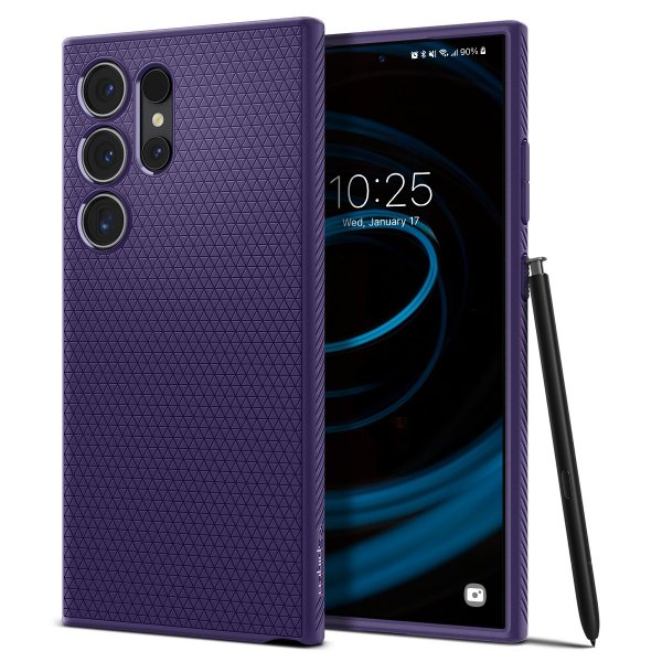 Spigen Samsung Galaxy S24 Ultra Cover Liquid Air Deep Purple