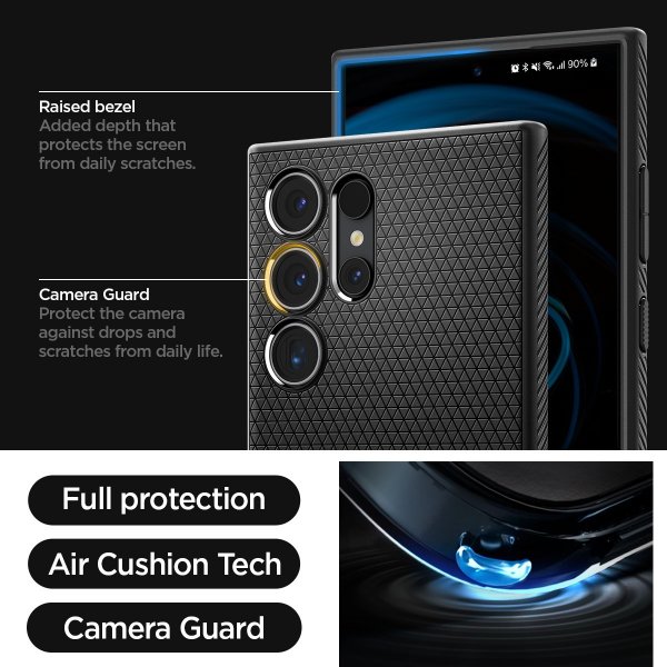 Spigen Samsung Galaxy S24 Ultra Cover Liquid Air Mat Sort
