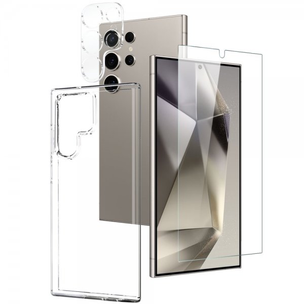 Northjo Samsung Galaxy S24 Ultra Cover med Skærmbeskyttelse og Kamerabeskyttelse 3-i-1