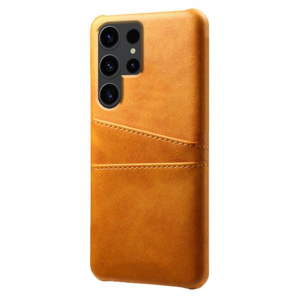 Samsung Galaxy S24 Ultra Cover med to Kortlommer Lysebrun
