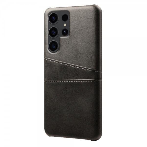 Samsung Galaxy S24 Ultra Cover med to Kortlommer Sort