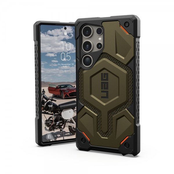 Urban Armor Gear (UAG) Samsung Galaxy S24 Ultra Cover Monarch Pro MagSafe Element Green