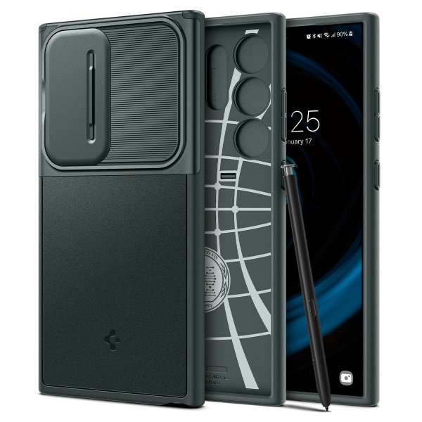 Spigen Samsung Galaxy S24 Ultra Cover Optik Armor Abyss Green