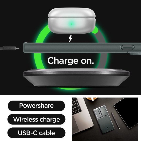 Spigen Samsung Galaxy S24 Ultra Cover Optik Armor Abyss Green