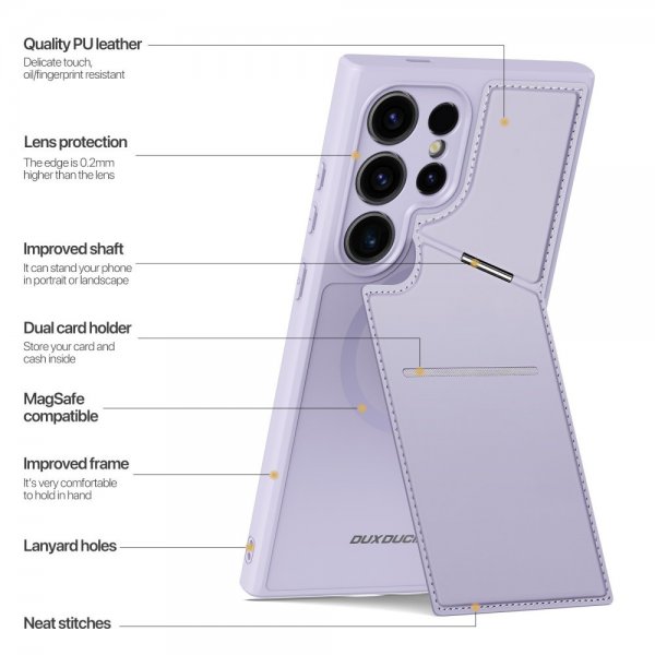 Dux Ducis Samsung Galaxy S24 Ultra Cover Rafi II Series MagSafe Lilla