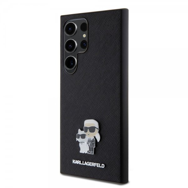 Karl Lagerfeld Samsung Galaxy S24 Ultra Cover Saffiano Karl & Choupette Sort