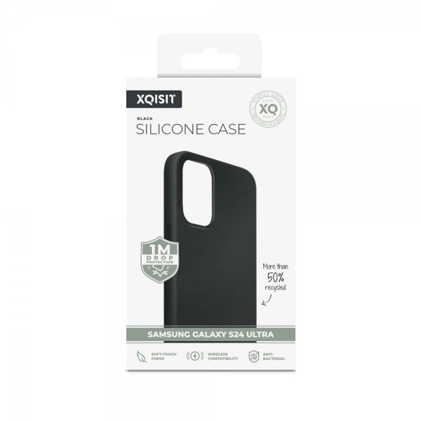 Xqisit Samsung Galaxy S24 Ultra Cover Silikone Sort