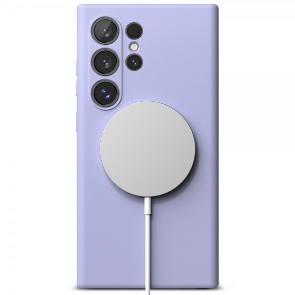 Ringke Samsung Galaxy S24 Ultra Cover Silicone Magnetic Lavender